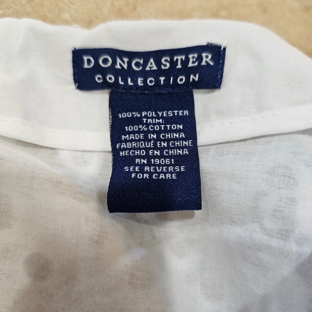 Doncaster Collection Shift Dress Womens 16 White Multi Abstract Eyelet Lace 3/4 - Picture 5 of 10